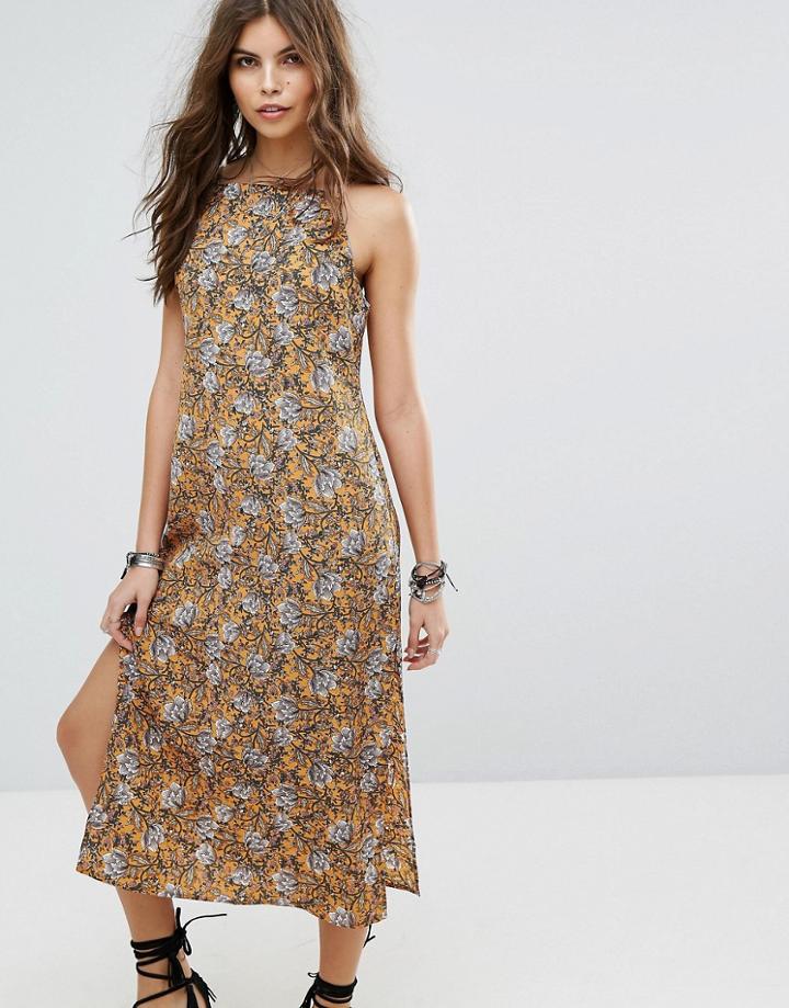 Lira Floral Column Maxi Beach Dress - Multi