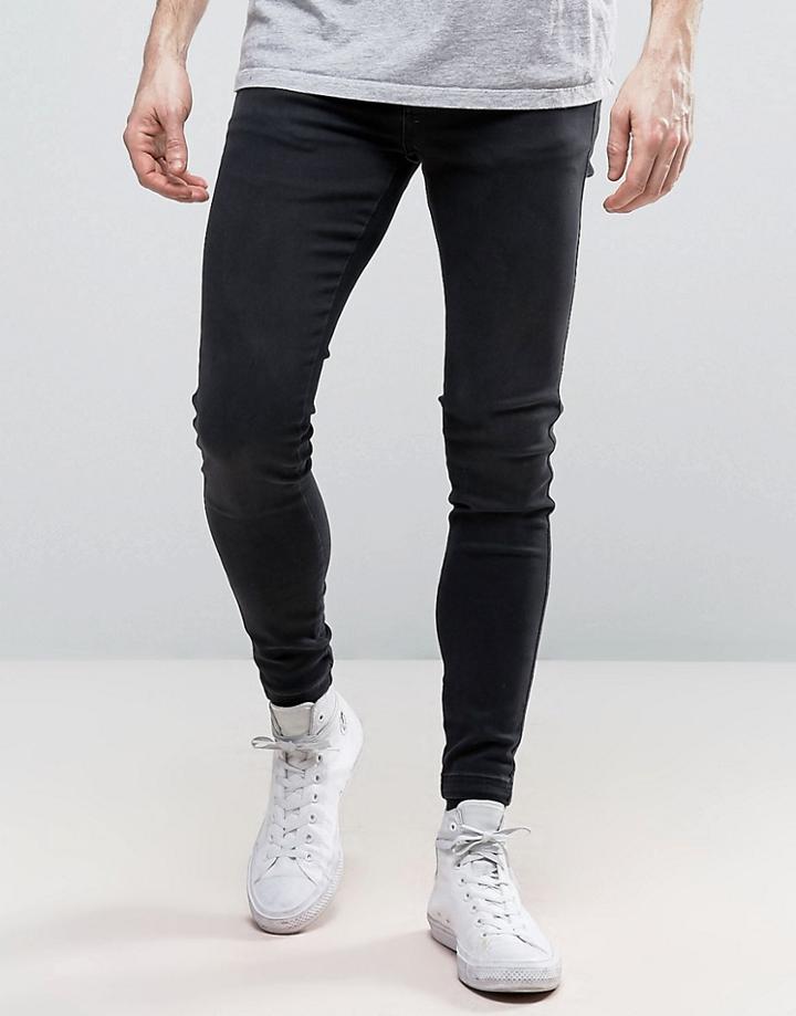 11 Degrees Super Skinny Jeans In Black - Black