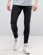 11 Degrees Super Skinny Jeans In Black - Black