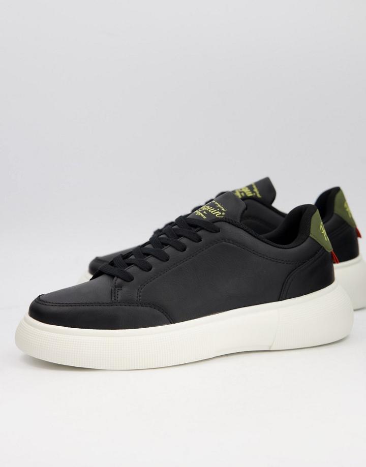 Original Penguin Chunky Back Tab Sneakers In Black Mix