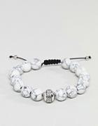 Designb White Marble Beaded Bracelet Exclusive To Asos - White