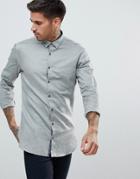 Boss Casual Slim Fit Textured Shirt In Green - Green