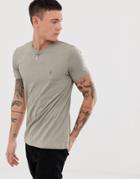 Allsaints Tonic Ramskull Logo T-shirt In Gray