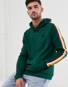 River Island Hoodie With Regal Tape Design In Green