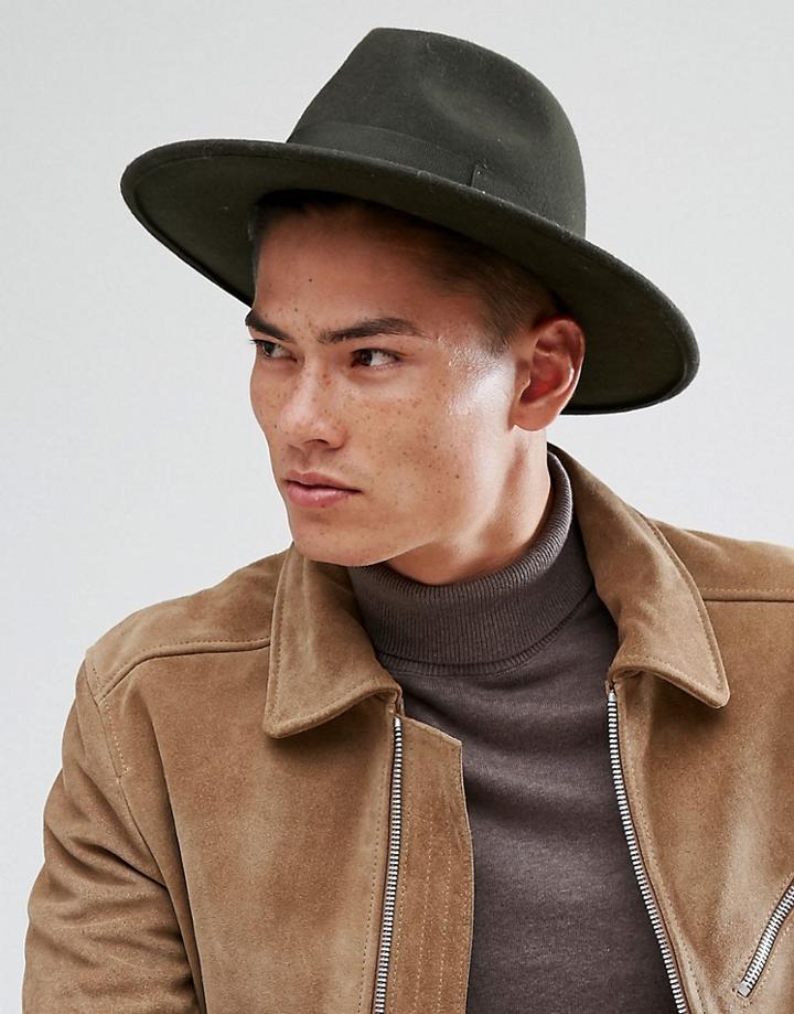 Boardmans Cryil Wide Brim Trilby - Green