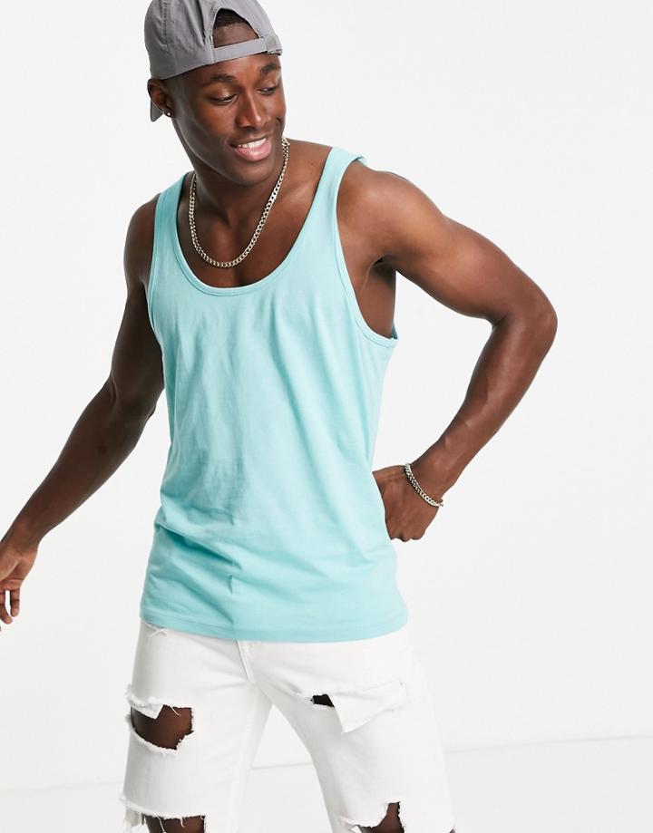 Asos Design Vest In Blue-blues