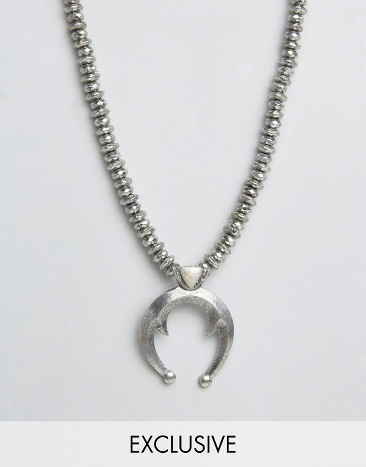 Sacred Hawk Squah Blosson Necklace - Silver