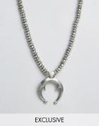 Sacred Hawk Squah Blosson Necklace - Silver