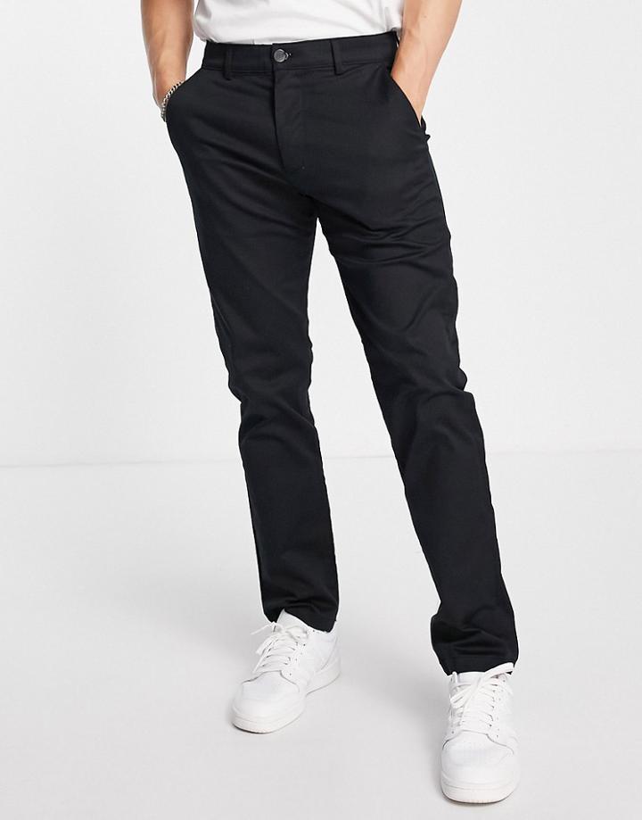Selected Homme Chinos In Straight Fit In Black