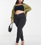 Lee Plus Retro Skinny Jeans In Washed Black