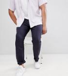 Asos Design Plus Slim Chinos In Navy - Navy