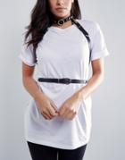Asos Ring Detail Harness - Black