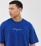Good For Nothing Oversized T-shirt In Blue With Small Logo - Blue