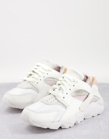 Nike Air Huarache Sneakers In Sail Cream-white