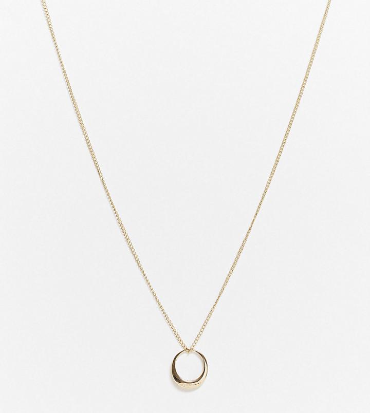 Designb London Exclusive Necklace With Ring Detail In Gold