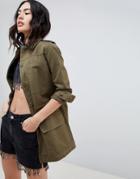 Missguided Utility Jacket - Green