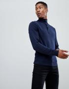 Tommy Hilfiger Cashmere Half Zip Sweater - Navy