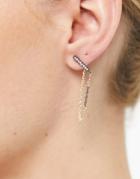 Allsaints Chain Earring Set In Multi-gold