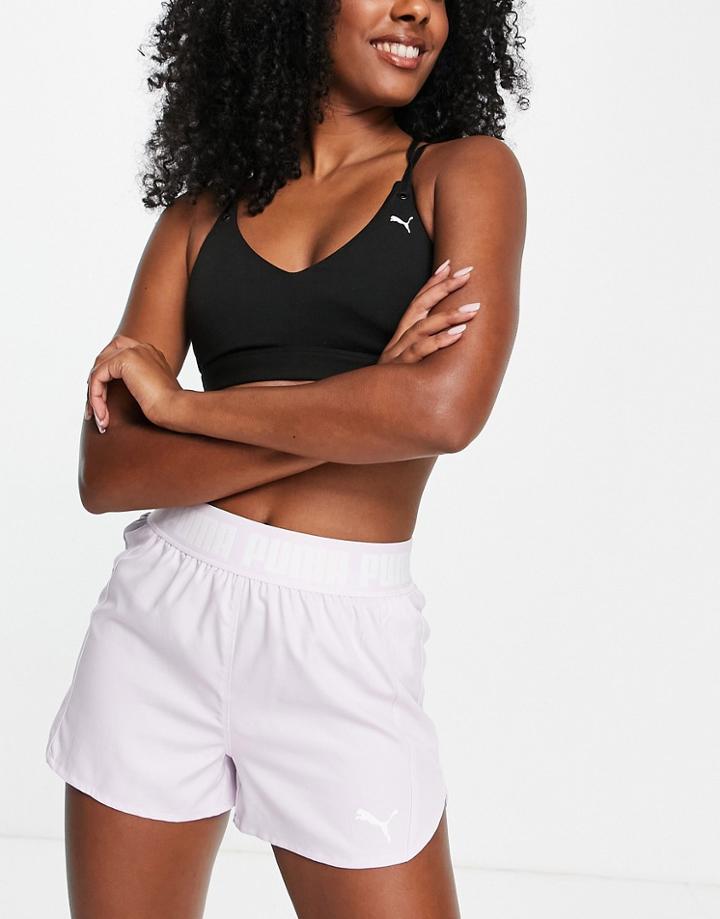 Puma Training Strong Woven 3 Shorts In Lilac-purple
