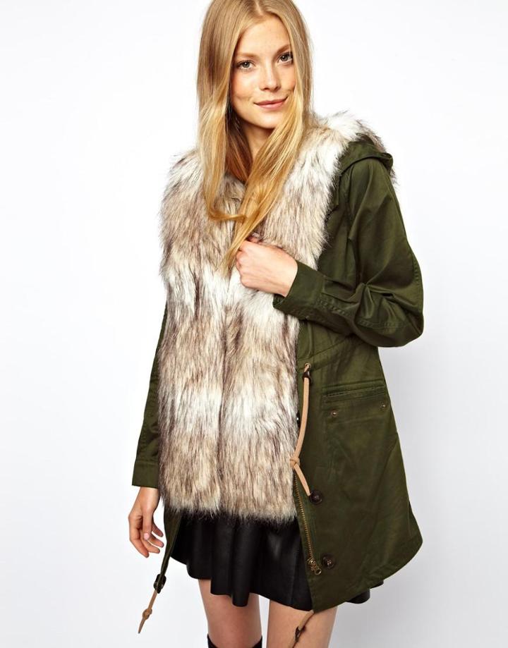 Asos Long Faux Fur Collar