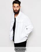 Reclaimed Vintage Oversized Denim Jacket - White