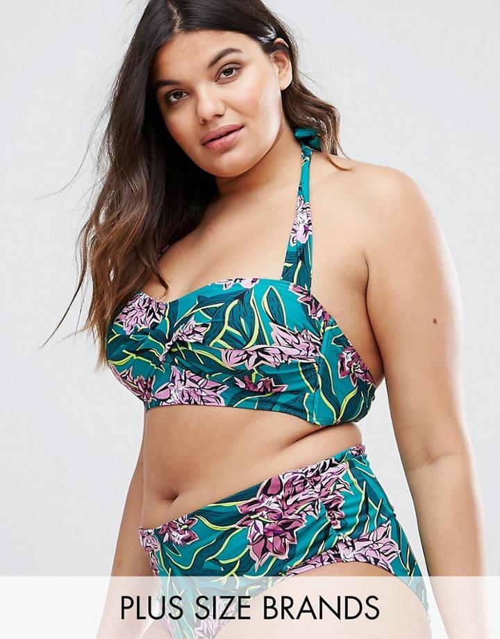 Junarose Floral Halter Bikini Top - Multi