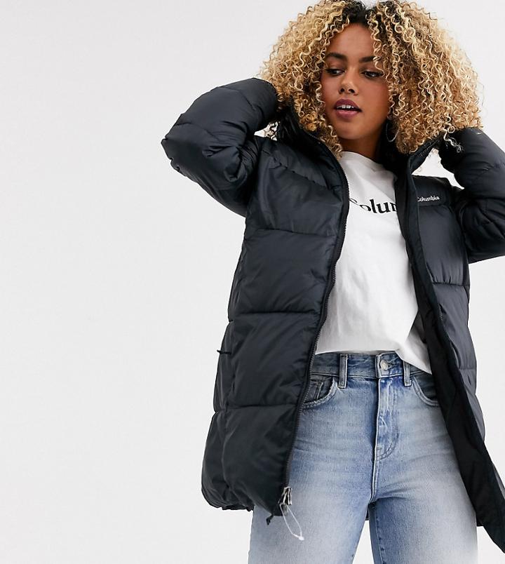 Columbia Puffect Mid Hooded Jacket In Black