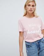 Vila Slogan T-shirt - Pink