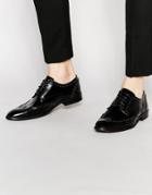 Asos Brogue Shoes In Black Leather With Stud Detailing - Black