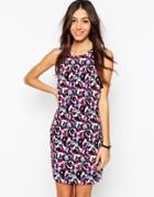 Vero Moda Sleeveless Shift Dress With Deep V Back - Multi