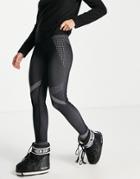 Liquorish Ski Base Layer Seamless Tights In Black
