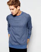 Selected Homme Sweatshirt With Raglan Sleeves - Navy Melange