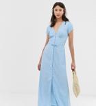 Vero Moda Tall Polka Dot Maxi Tea Dress-blue