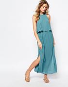 Darccy Frill Layered Maxi Dress - Cream