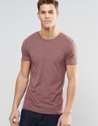 Asos Muscle T-shirt With Crew Neck In Dark Brown Marl - Bitter Choc Marl