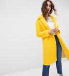 Mango Yellow Brushed Car Coat