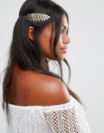 Cara Ny Leaf Hair Band - Gold