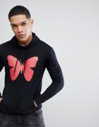Good For Nothing Muscle Butterfly Hoodie In Black - Black