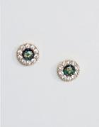 Asos Circle Jewel Stud Earrings - Multi