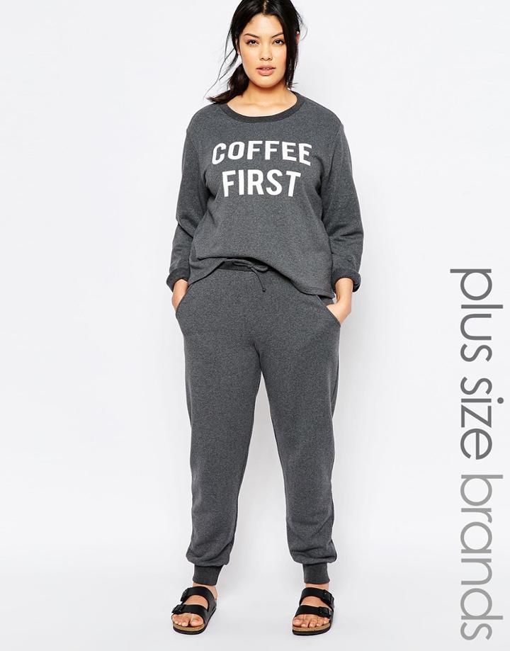Pink Clove Lounge Cuff Leg Joggers - Gray