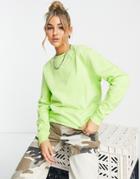 Asos Design Ultimate Sweatshirt In Lime-green