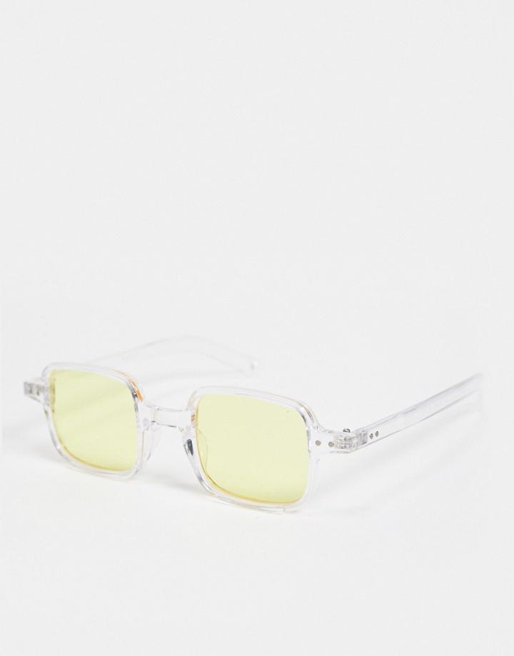 Madein 70s Collection Square Lens Sunglasses-yellow