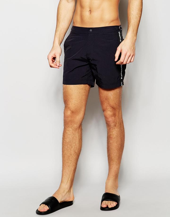 Supremacy Taped Logo Tailored Swim Shorts - Blue