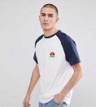 Ellesse Raglan T-shirt With Logo In White - White