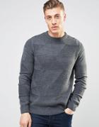 Bellfield Triangle Knitted Knitted Sweater - Gray
