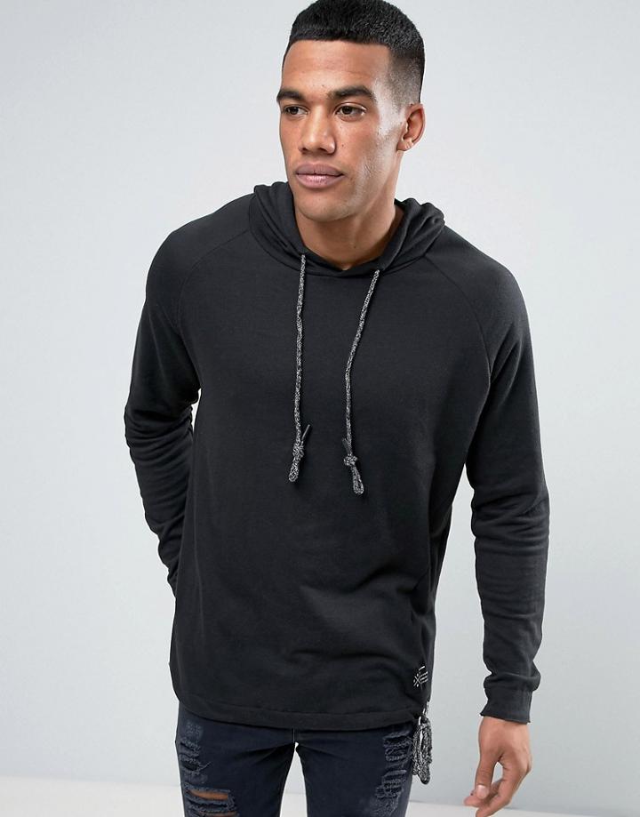 Religion Hoodie With Drawstring - Black