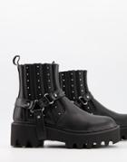 Lamoda Chunky Boots With Harness Detail In Black