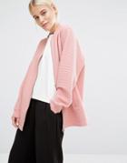 Monki Exclusive Grid Jersey Bomber Jacket - Beige