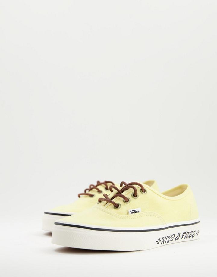 Vans X Parks Project Authentic Sneakers In Yellow
