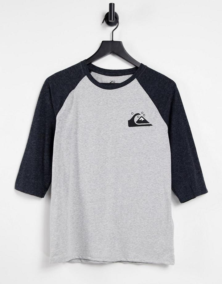 Quiksilver Standard Raglan T-shirt In Gray-grey